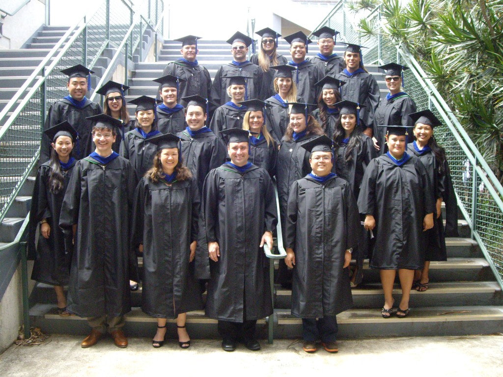 The University of Hawaii Shidler College of Business DLEMBA Class of 2014.  (With apologies to Christine, Malama, and Tiana, who were missed in this photo.)
